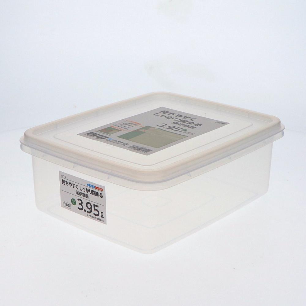 持ちやすくしっかり閉まる保存容器　３．９５Ｌ