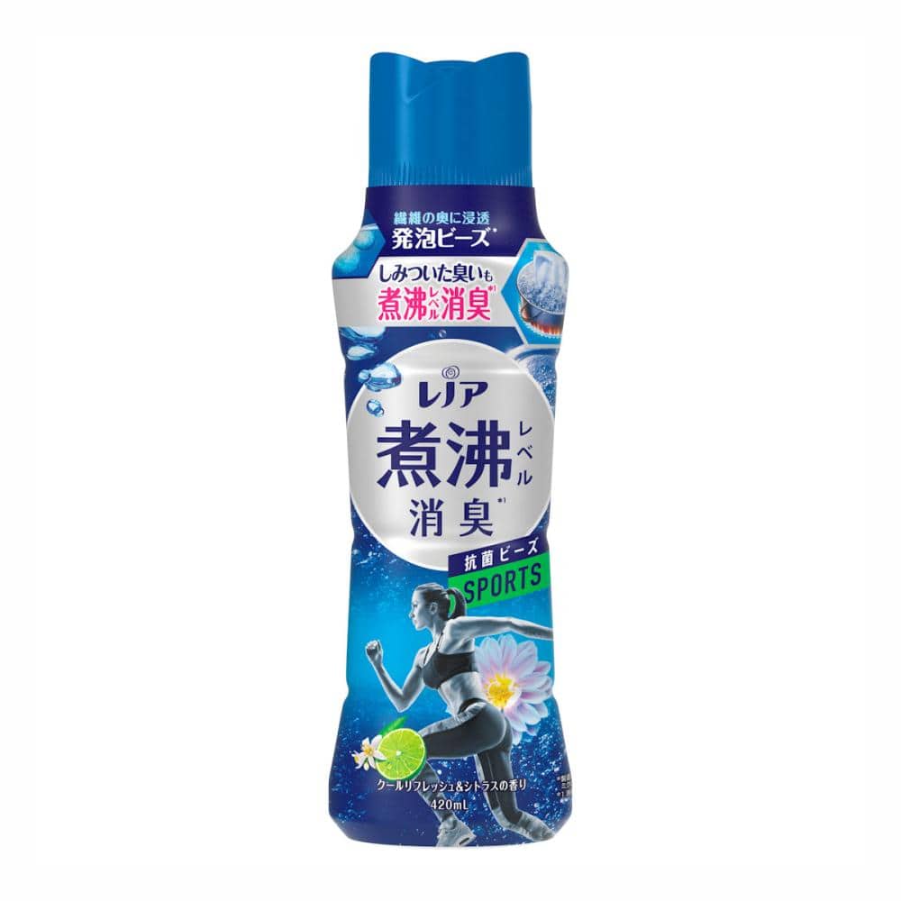 Ｐ＆Ｇ　レノア　超消臭　煮沸レベル消臭　抗菌ビーズ　スポーツ　クールリフレッシュ＆シトラス　本体　４２０ｍＬ