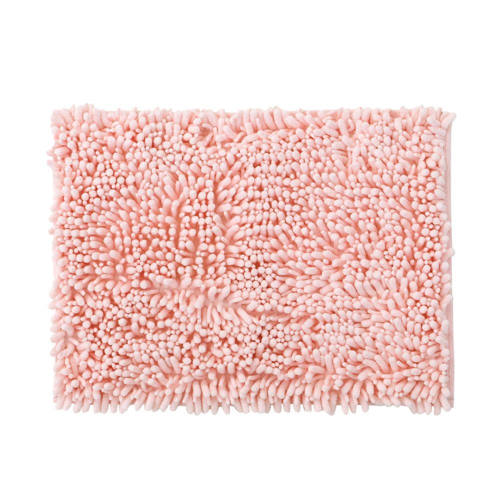 アテーナライフ　乾きやすいモールバスマット　ピンク　３５×５０ｃｍ