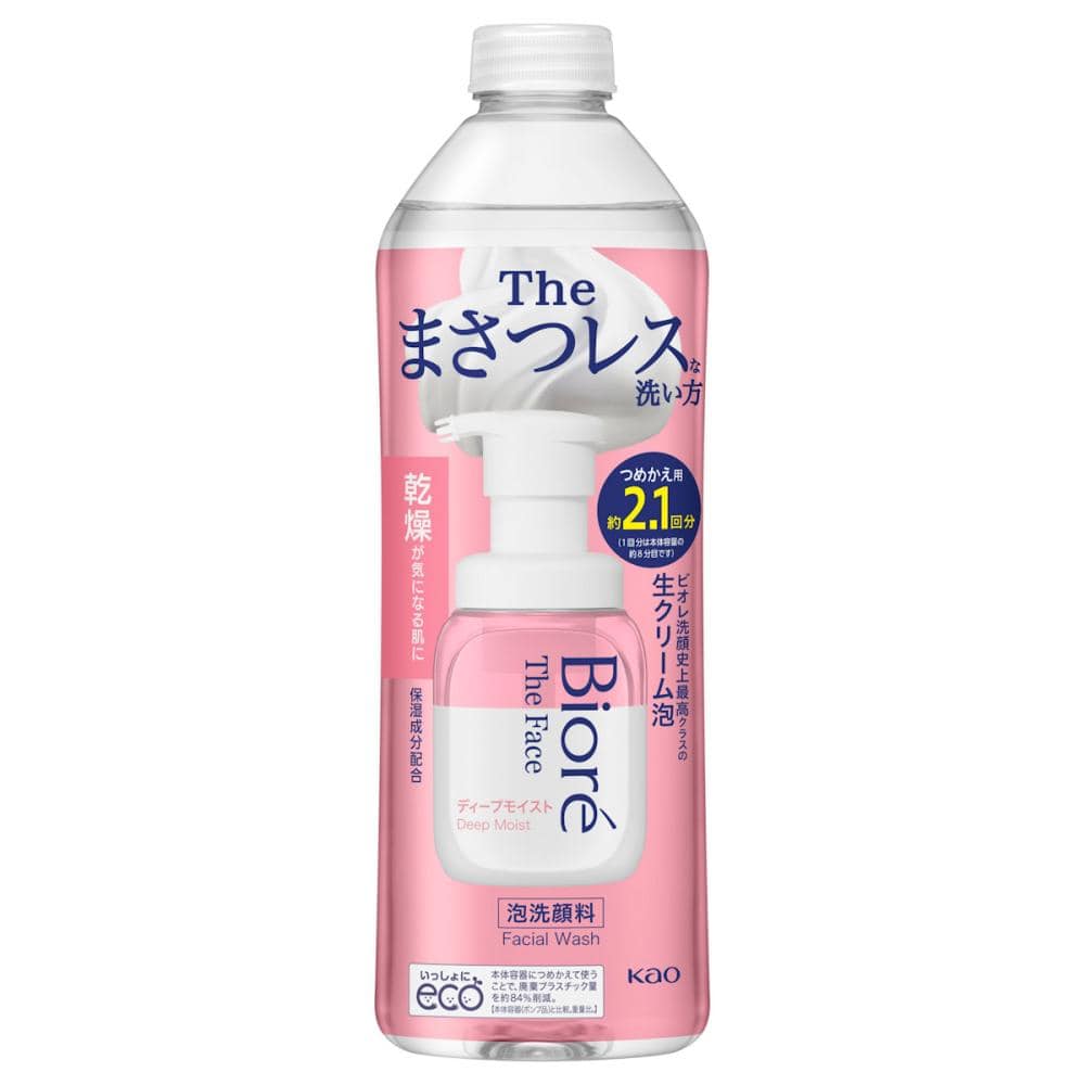 花王　ビオレ　ザフェイス　泡洗顔　ディープモイスト　詰め替え用　３４０ｍＬ