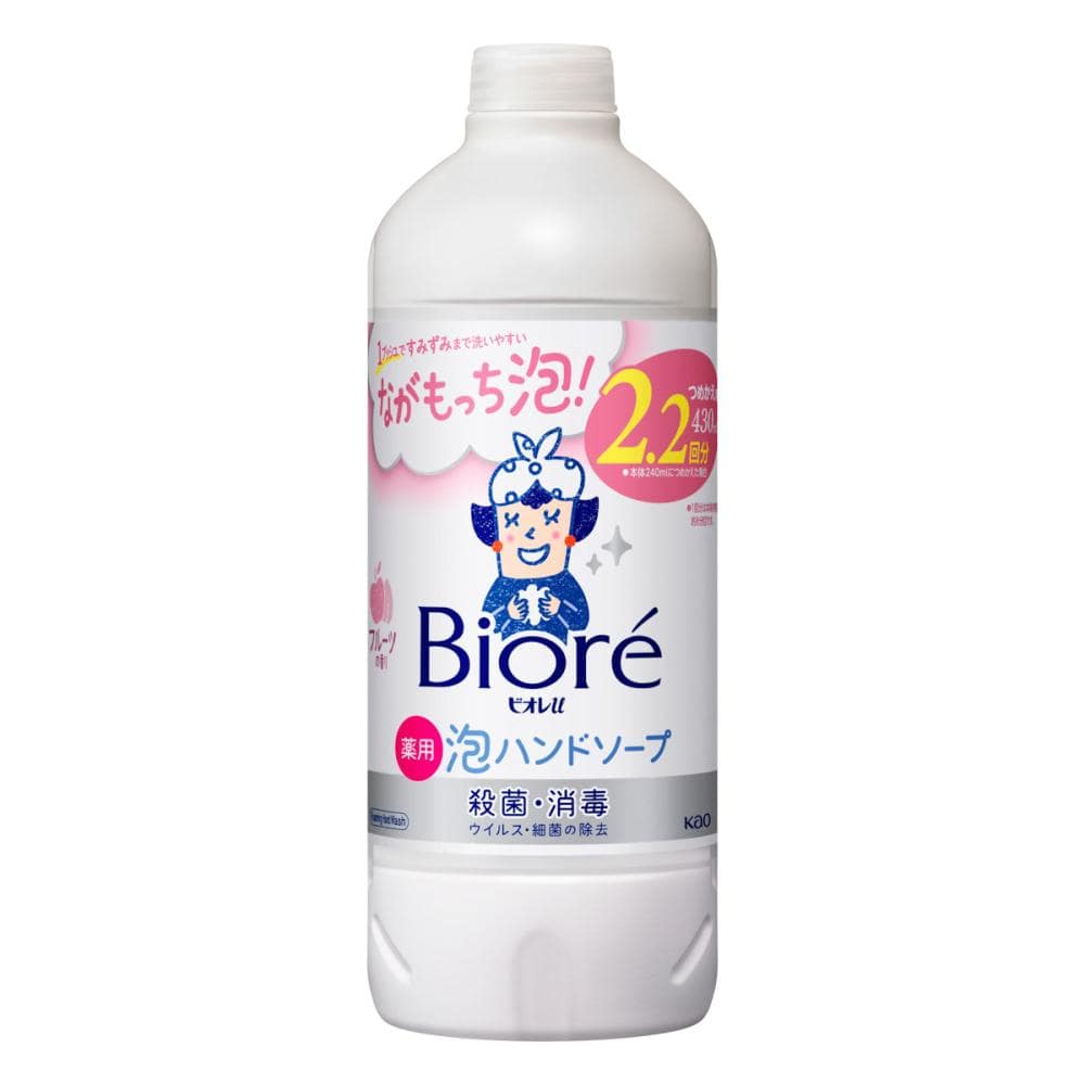 花王　ビオレｕ　泡ハンドソープ　フルーツの香り　詰め替え用　４３０ｍＬ