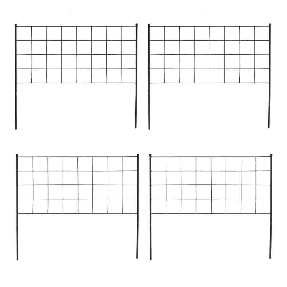 アイアンフェンス　グラフ　高さ７５ｃｍ　ブラック　４枚組　ＩＦ－ＧＲ０２１－４Ｐ－ＢＬＫ
