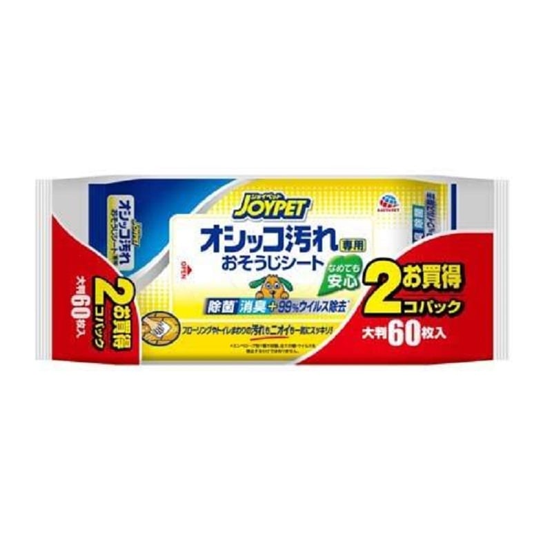 アース・ペット　ジョイペット　オシッコ汚れ専用おそうじシート　３０枚×２個