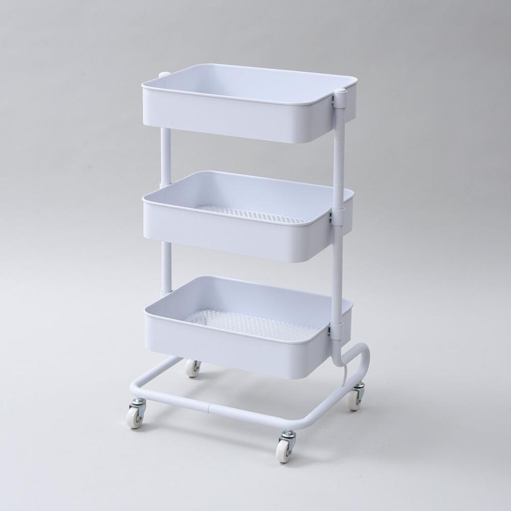 ＹＡＭＡＺＥＮ（山善）　バスケツトトローリー　レギュラー　ホワイト　ＬＢＴ－３（ＷＨ）