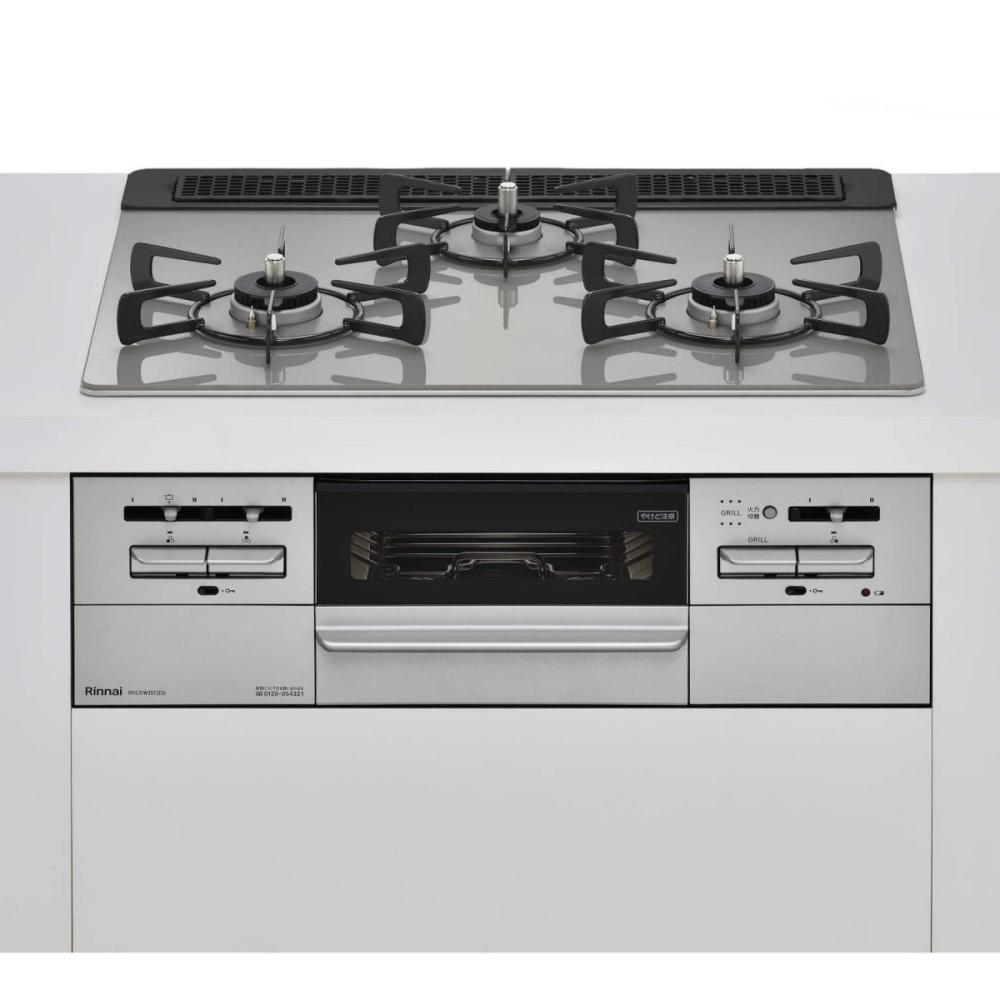 你的品牌名×リンナイ　オリジナル　ビルトインコンロ　ガラストップ　都市ガス　ＫＨＸ３１Ｗ３５ＤＧＡＷ　１３Ａ