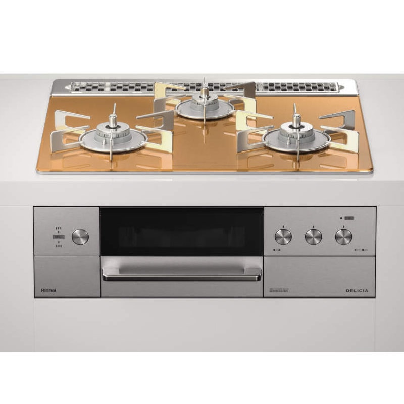 リンナイ　ビルトインコンロ　デリシア　幅６０ｃｍ　ガラストップ：スパークリングカッパー　プロパンガス　ＲＨＳ３１Ｗ３０Ｅ１２ＲＡＳＴＷ　ＬＰＧ