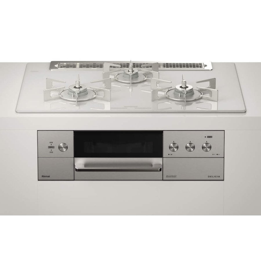 リンナイ　ビルトインコンロ　デリシア　幅７５ｃｍ　ガラストップ：アローズホワイト　プロパンガス　ＲＨＳ７１Ｗ３０Ｅ１４ＲＡＳＴＷ　ＬＰＧ