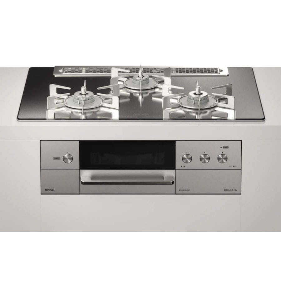 リンナイ　ビルトインコンロ　デリシア　幅７５ｃｍ　ガラストップ：プラチナミラーＤ　プロパンガス　ＲＨＳ７１Ｗ３１Ｅ１３ＲＣＡＳＴＷ　ＬＰＧ