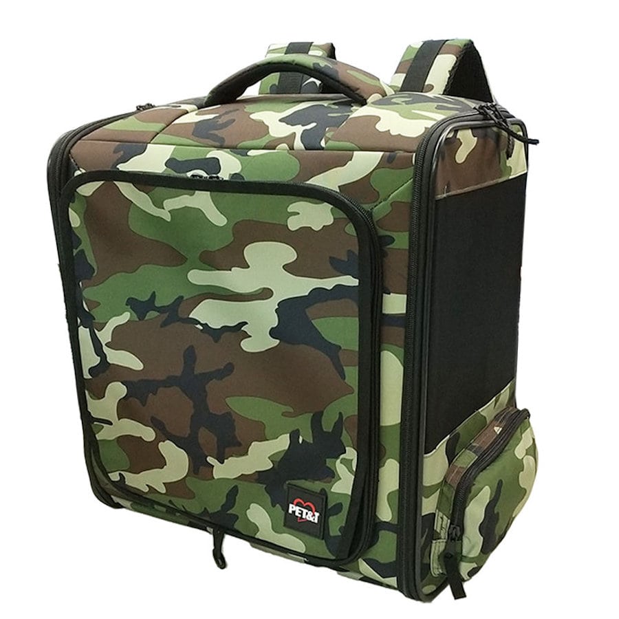 ペットアイ　リュックキャリー　カモフラグリーン