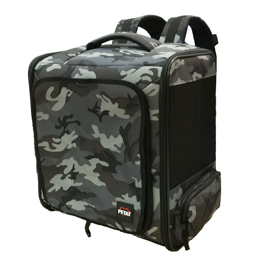 ペットアイ　リュックキャリー　カモフラグレー
