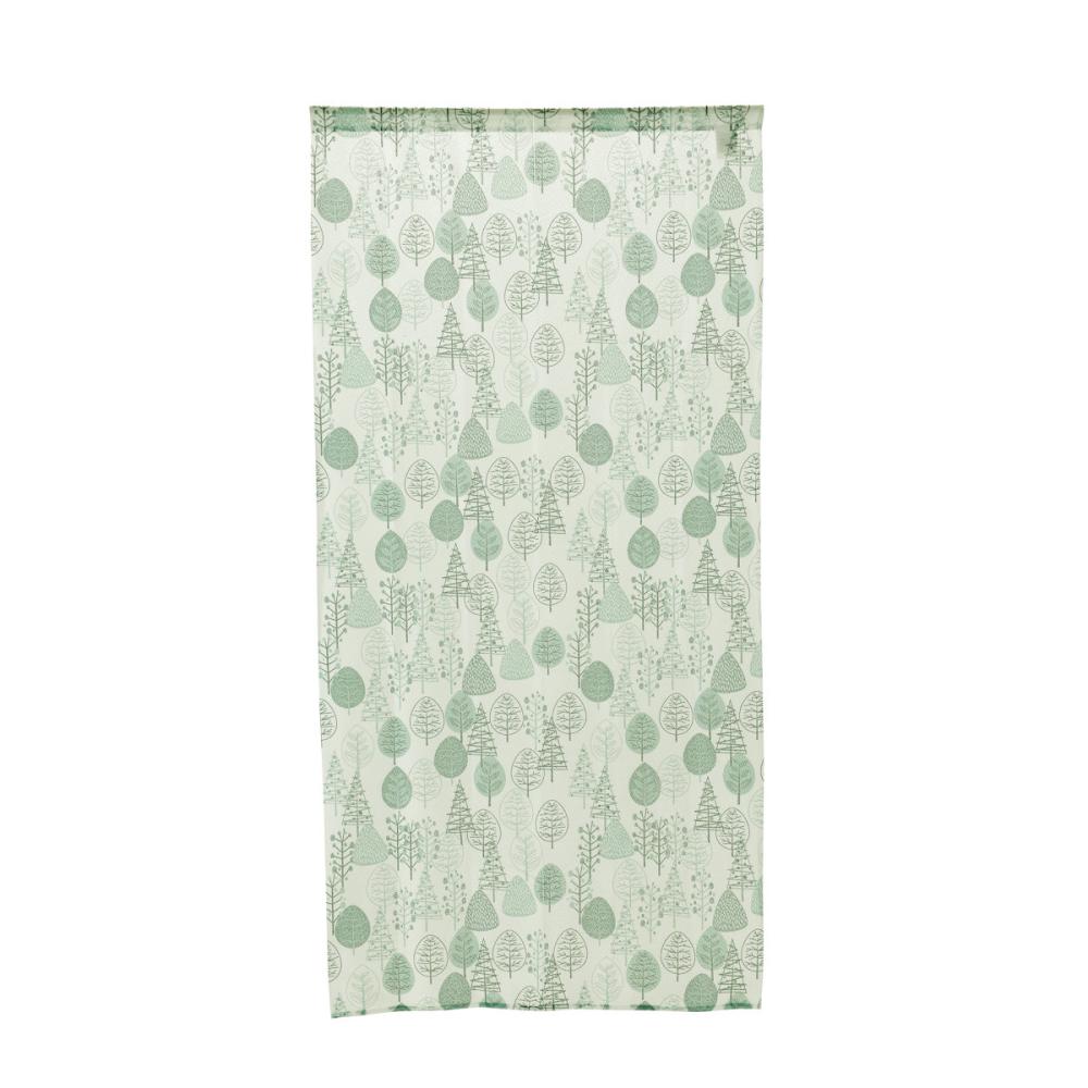 のれん　リーフ＆木立２　グリーン　８５×１７０ｃｍ