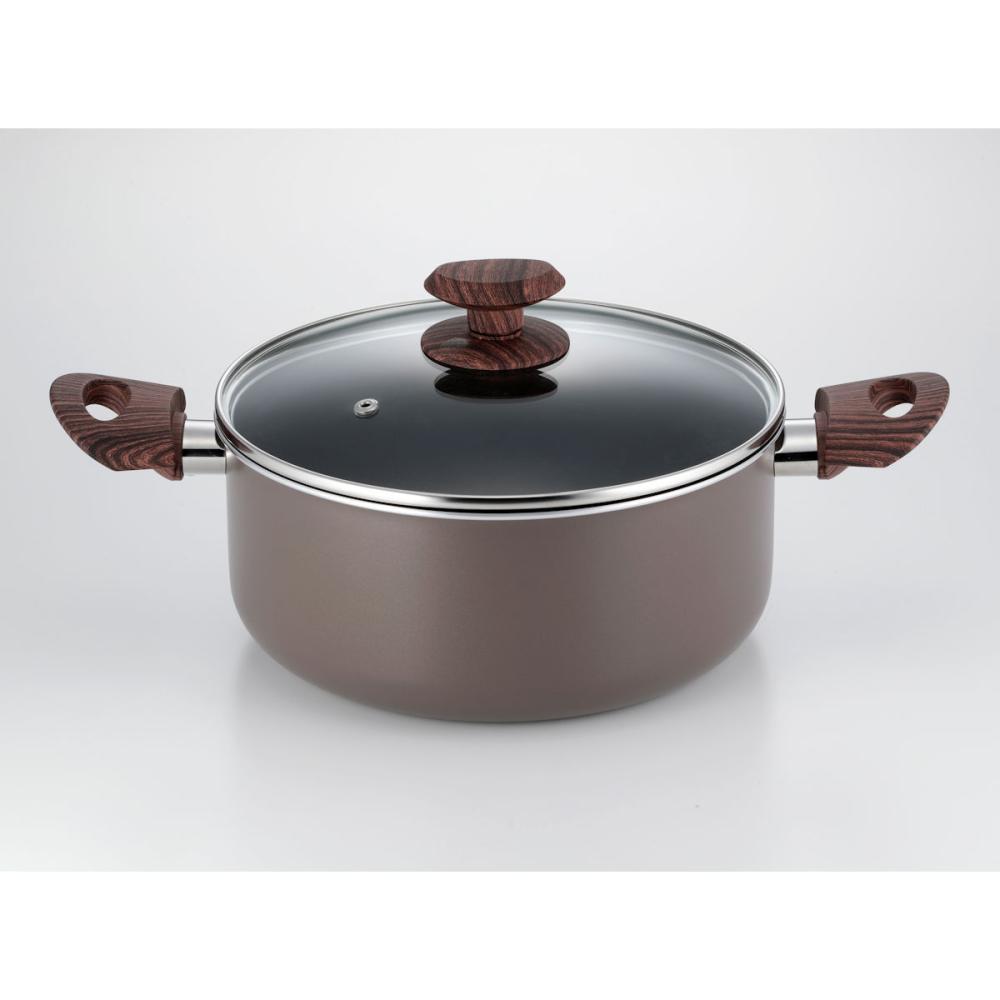 アテーナライフ　驚くほど洗いやすい極厚コート両手鍋　２４ｃｍ