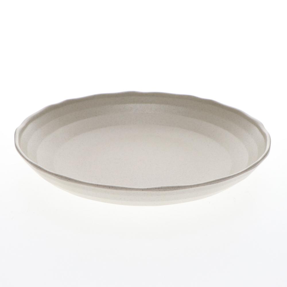 アテーナライフ　撥水抗菌・滑り止め加工　皿　２３ｃｍ　白石目