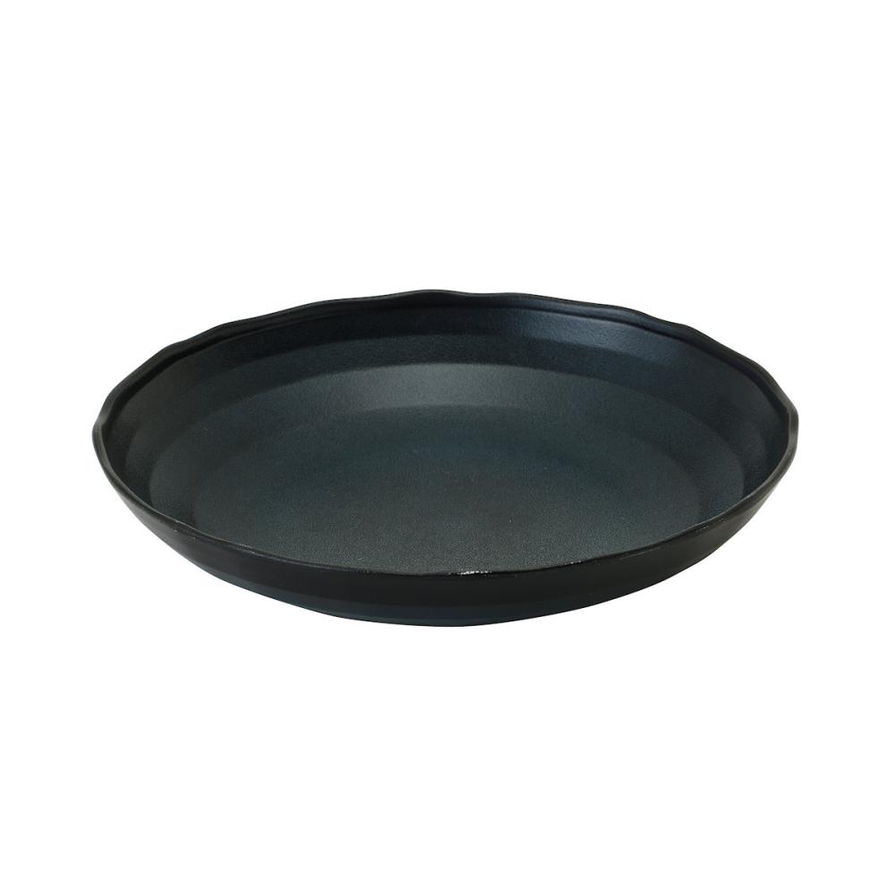 アテーナライフ　撥水抗菌・滑り止め加工　皿　２３ｃｍ　藍帯黒