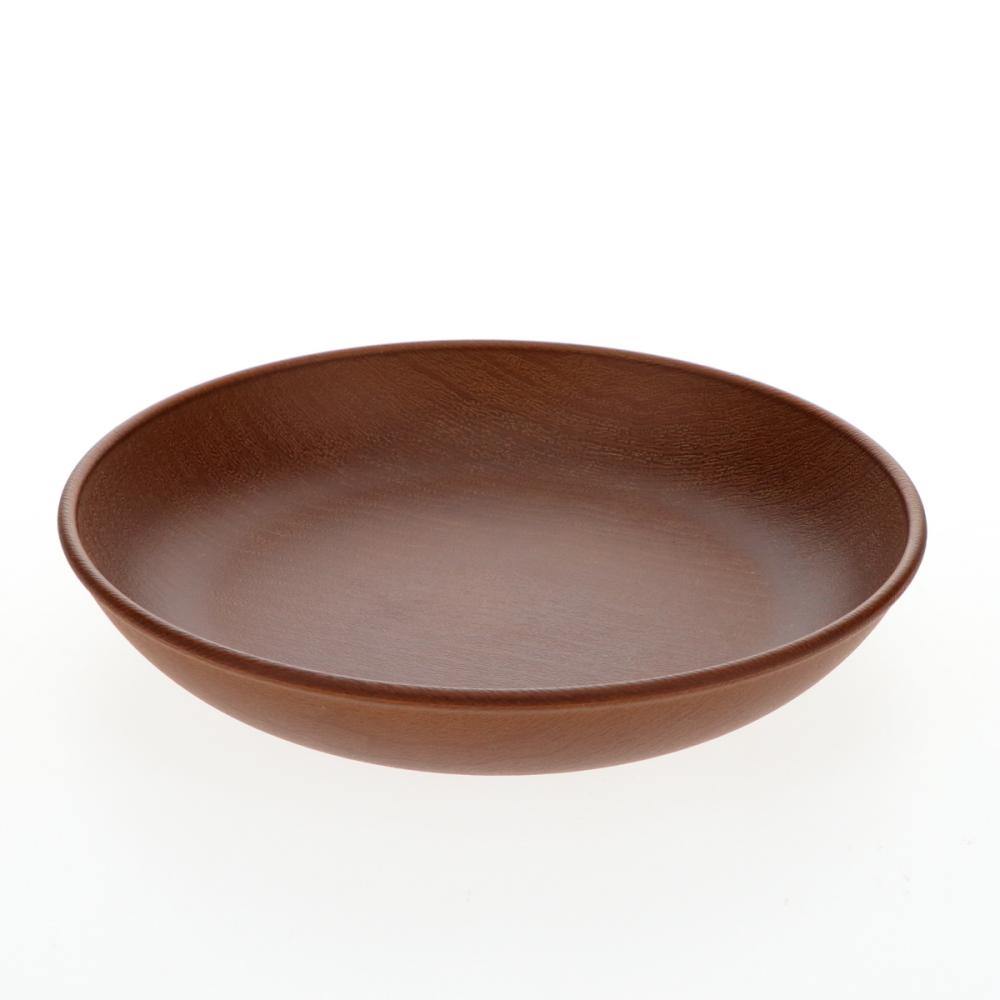 アテーナライフ　撥水抗菌・滑り止め加工　丸皿　１８ｃｍ　木目