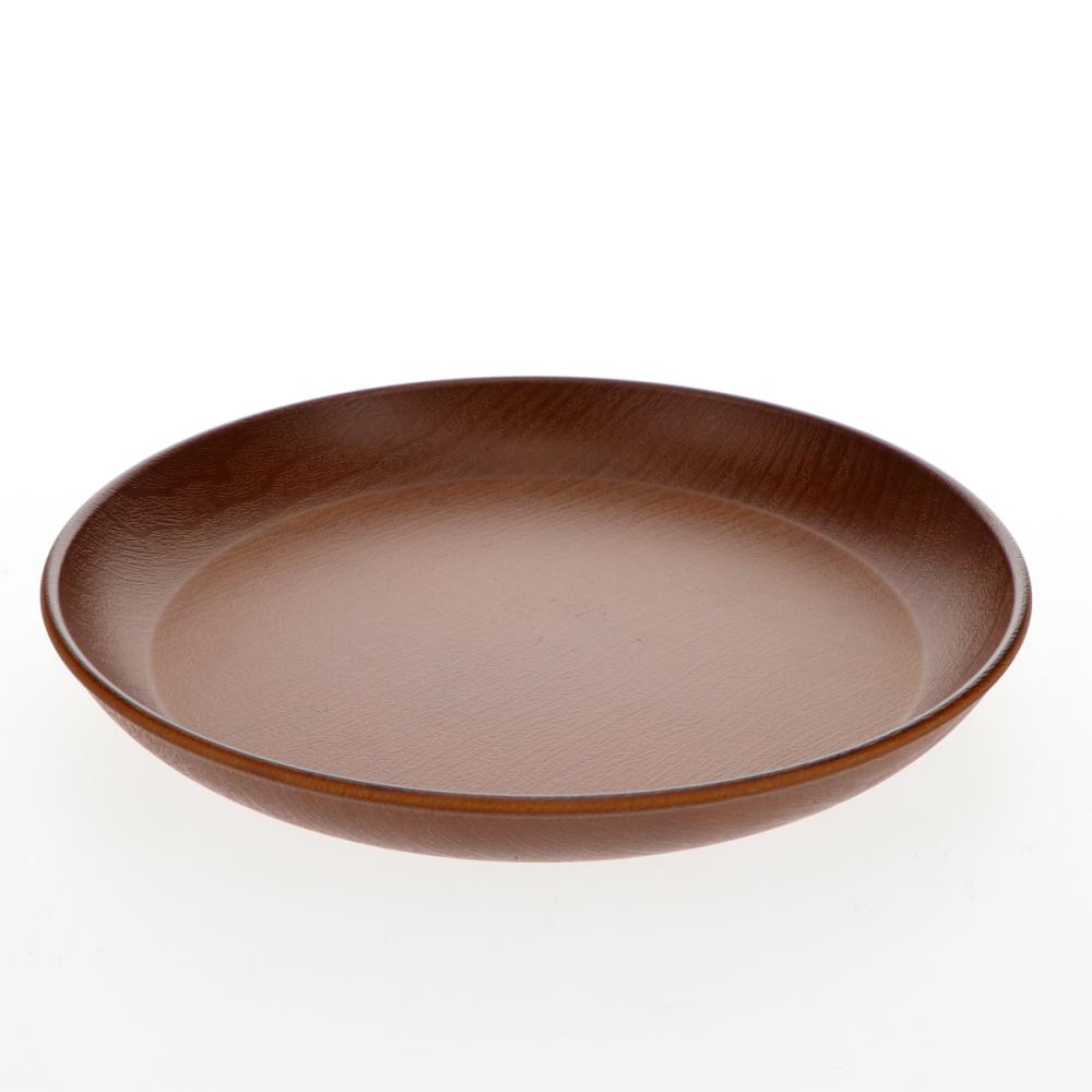 アテーナライフ　撥水抗菌・滑り止め加工　丸皿　２１ｃｍ　木目