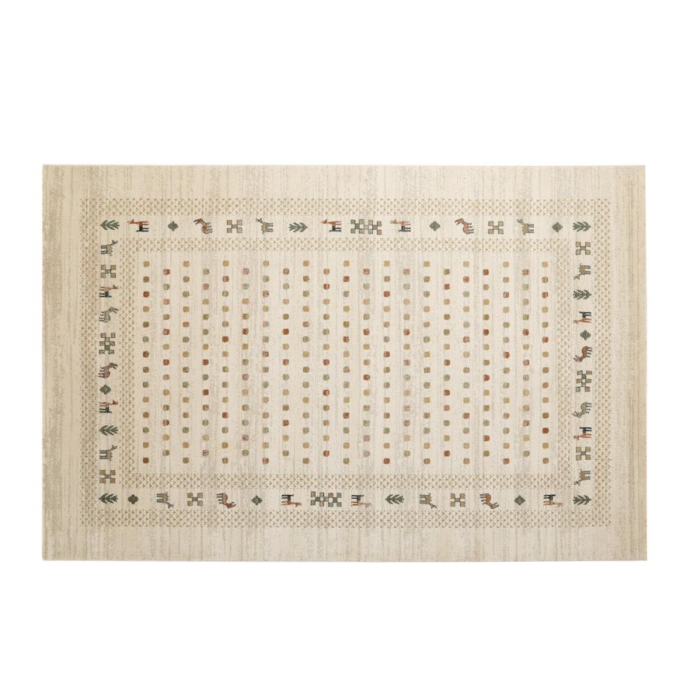 アテーナライフ　ウィルトンラグ　バステト　ベージュ　１３３×１９０ｃｍ