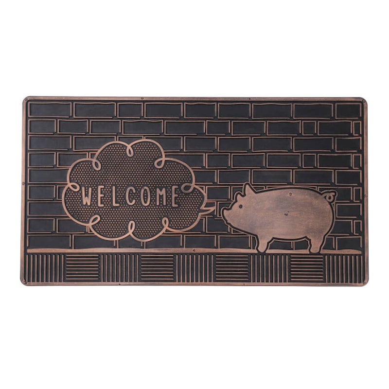 不二貿易　玄関用ラバーマット　レクタングル　ブタ