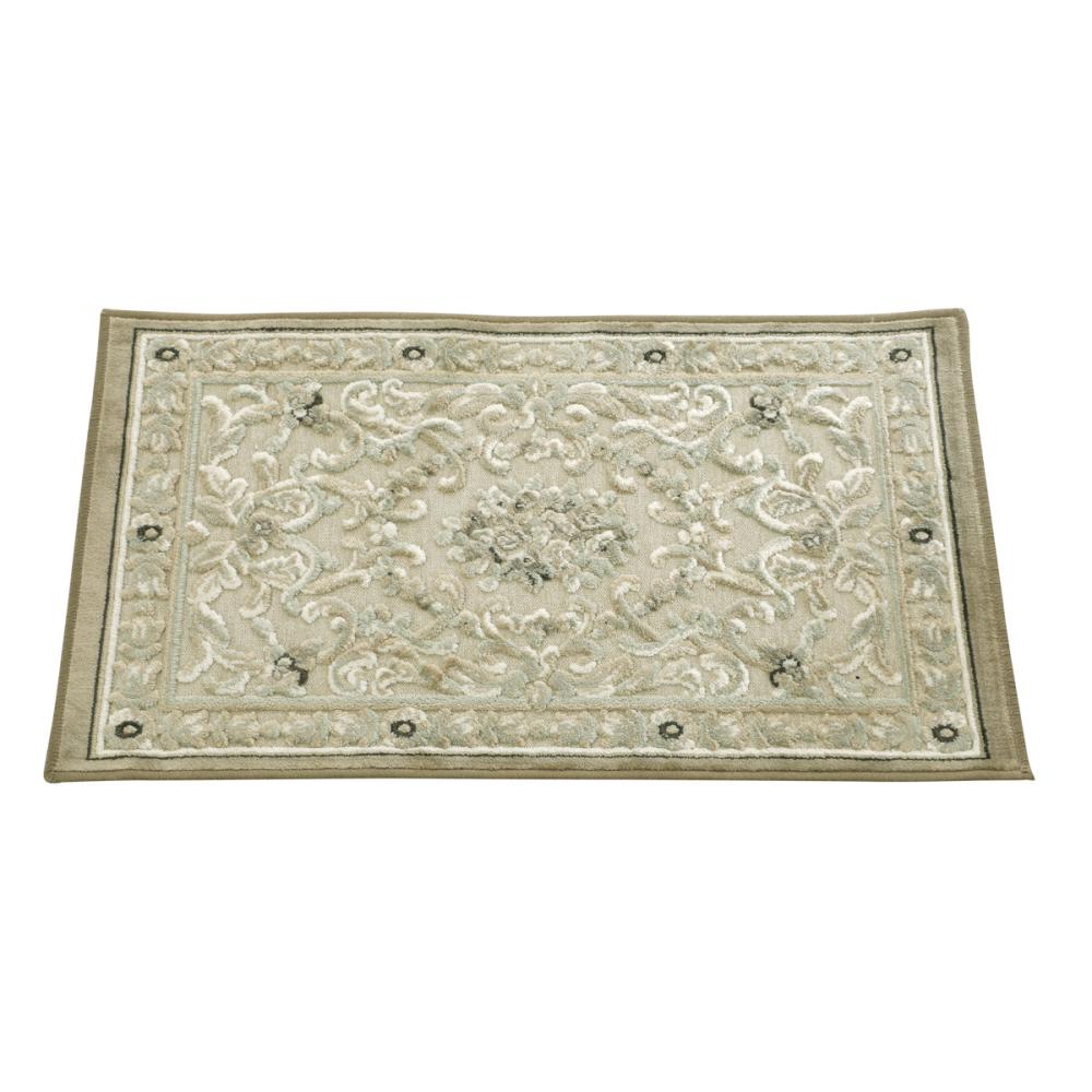 アテーナライフ　モケット玄関マット　バーデン　ベージュ　５０×８０ｃｍ