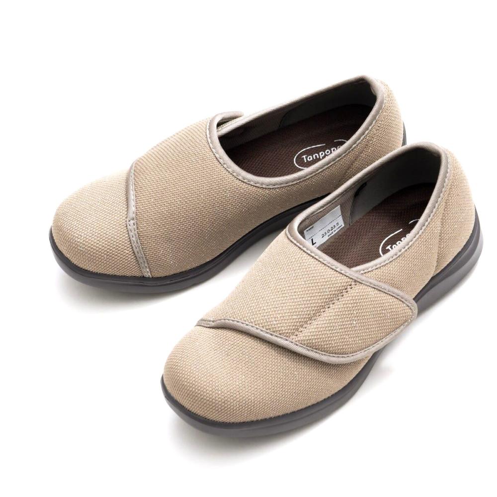 徳武産業　かるっふわっウォーク　ラメ　ベージュ　ＬＬ