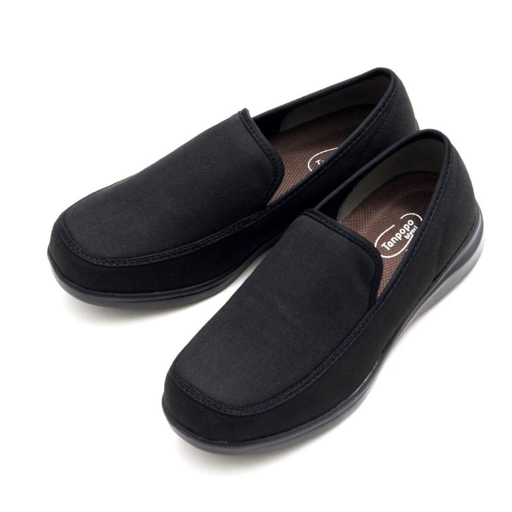 徳武産業　弾むソフトモカシン　ブラック　ＬＬ