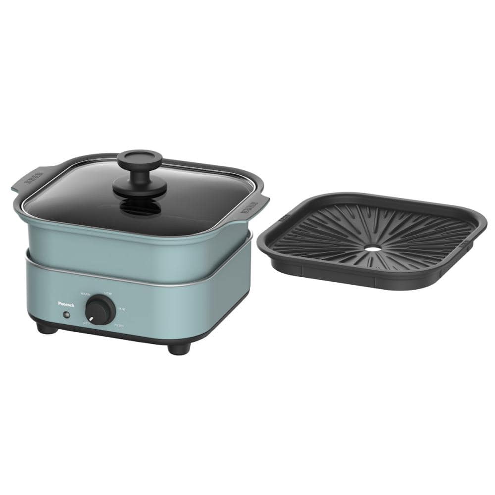 ピーコック魔法瓶　コンパクトグリル鍋　スモーキーブルー　ＷＧＶ－Ａ６０