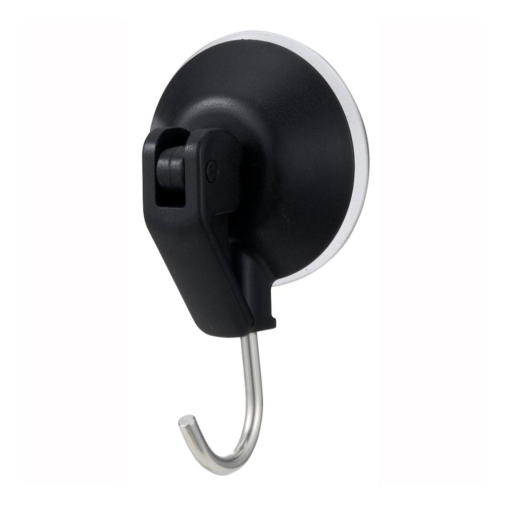 レック　レバー式吸盤ツールフック　（小）　ブラック　２個入り