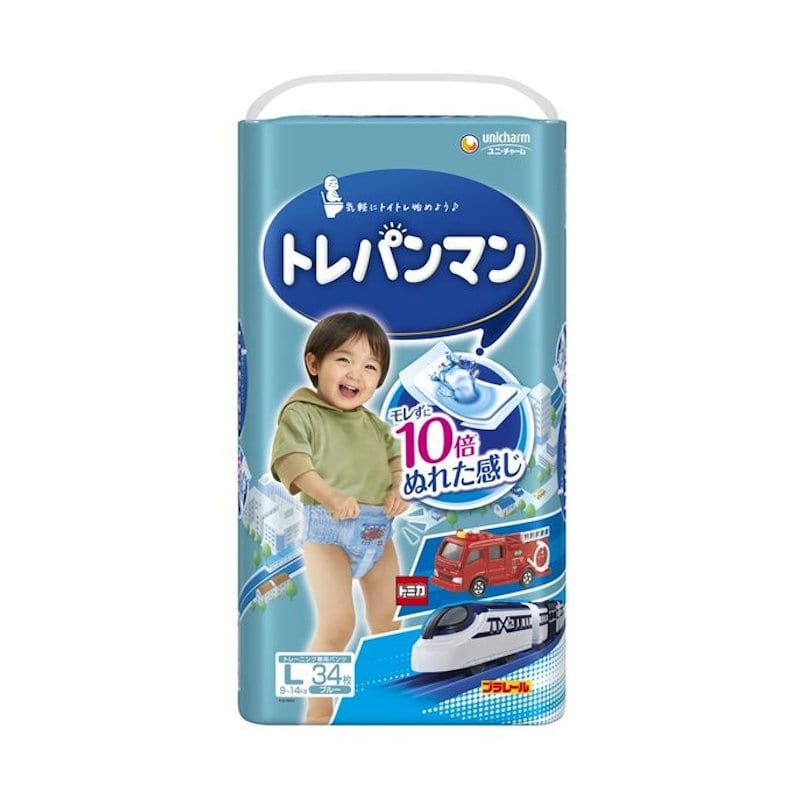 ユニ・チャーム　トレパンマン　ブルー　Ｌ　３４枚