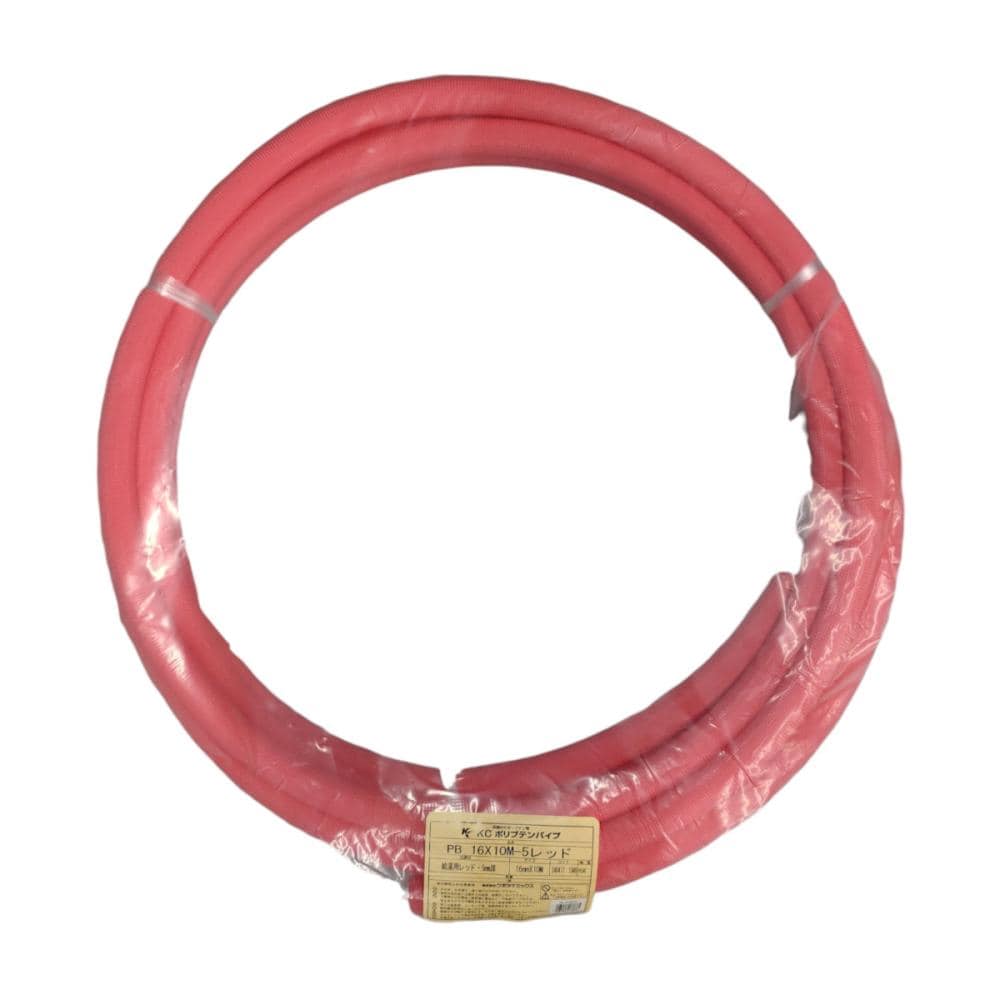 保護材付ポリブデン管　赤　直径１３ｍｍ×１０ｍ