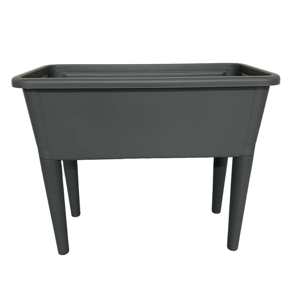 Ｂｒｅｅｚｙ　Ｇｒｅｅｎ　脚付きプランター７６０型　グレー