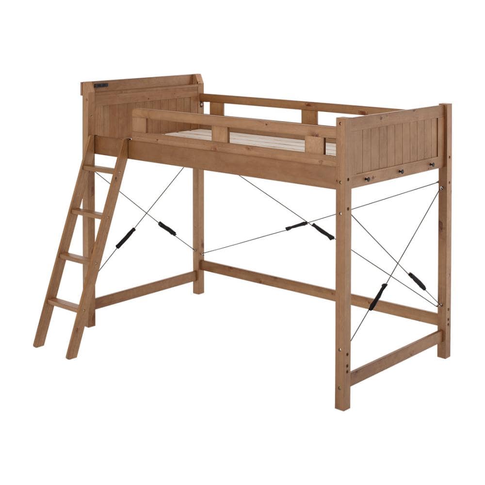 萩原　木製ロフトベッド　ライトブラウン　シングル　床下高さ１１３ｃｍ　ＭＢ－５０８１ＬＢＲＳ