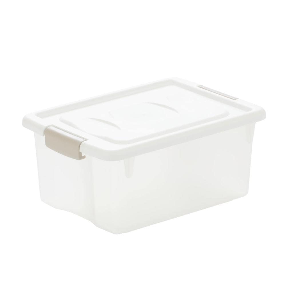 フタ付き小物ケース　Ｂ５　ホワイト　幅２４．５×高さ１５．５×奥行３４ｃｍ