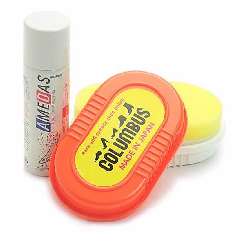 コロンブス　簡単靴磨き　防水スプレー・ダブルシャイン・アメダス６０ｍｌ　お手入れセット