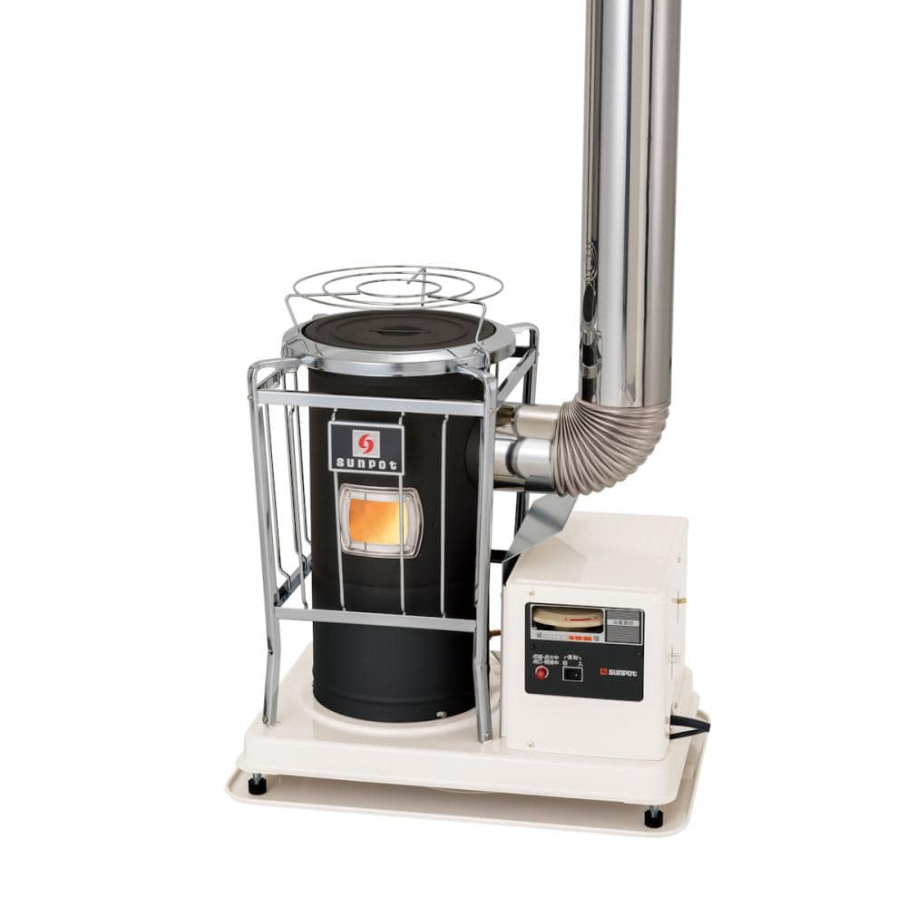 サンポット　ポット式（煙突式）丸型ストーブ　木造１６畳　ＫＳＨ－１０ＢＳ　Ｋ８　Ｃ