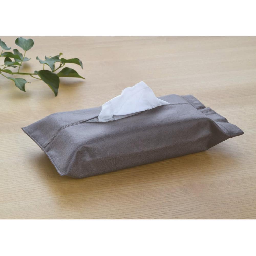 Ｌ’ＣＲＥＳＴ（ルクレスト）　ティッシュカバー　グレー