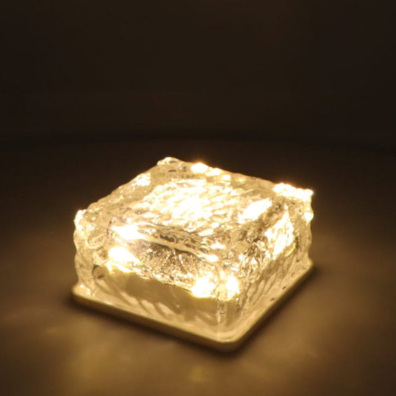 ソーラーブロックライト　シャンパンゴールド　１０ｃｍ