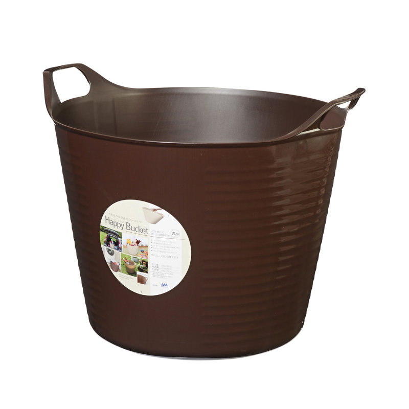 ヒマラヤ化学工業所　ハッピーバケット丸　Ｍ　ブラウン