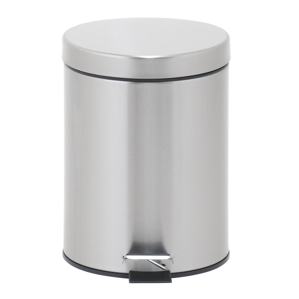 アテーナライフ　静音ステンレスペダルペール　５Ｌ