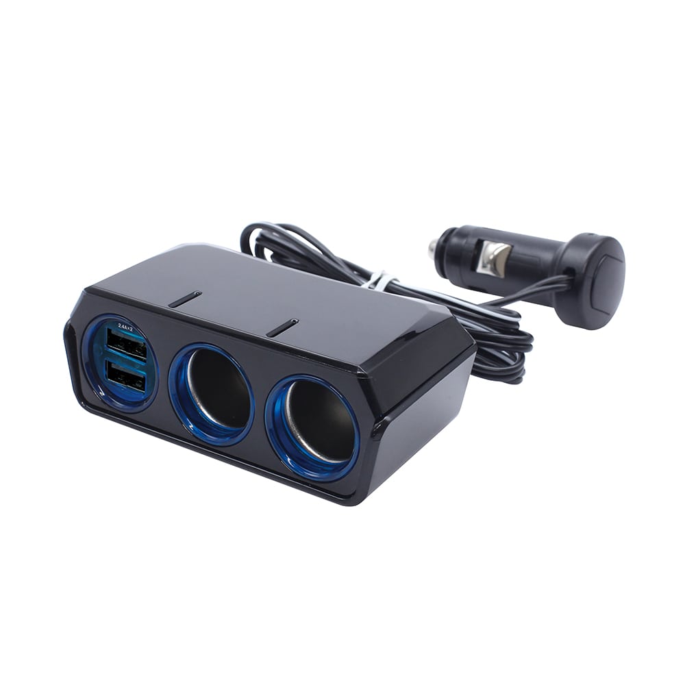 槌屋ヤック　ＵＳＢツインソケット　４．８Ａ　セパレート　１２／２４Ｖ　ＣＥ－４８９