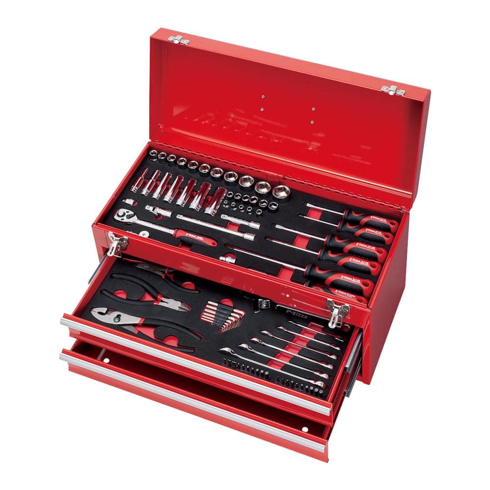 藤原産業　Ｅ－Ｖａｌｕｅ　整備工具セット　入組数８０アイテム　ＥＳＴ－２２８０ＲＥ