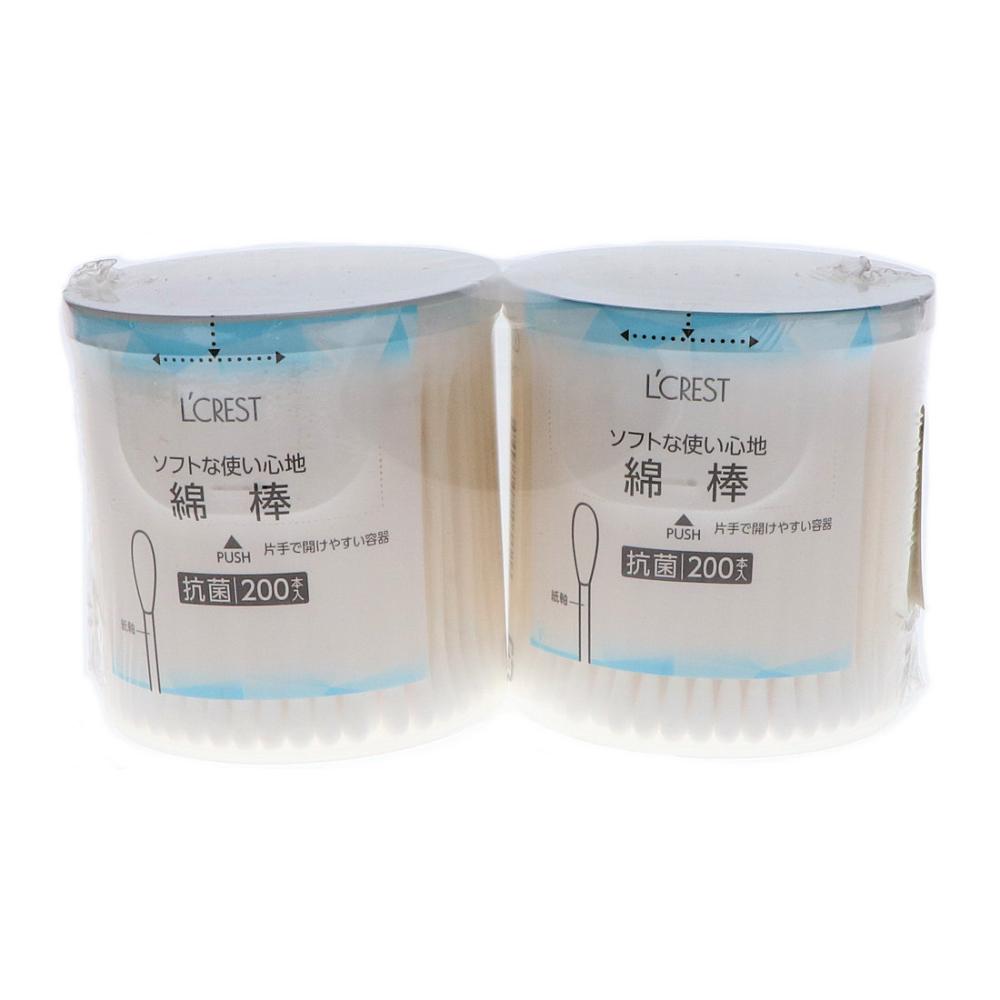 Ｌ’ＣＲＥＳＴ（ルクレスト）　抗菌綿棒　２００本入り×２個パック