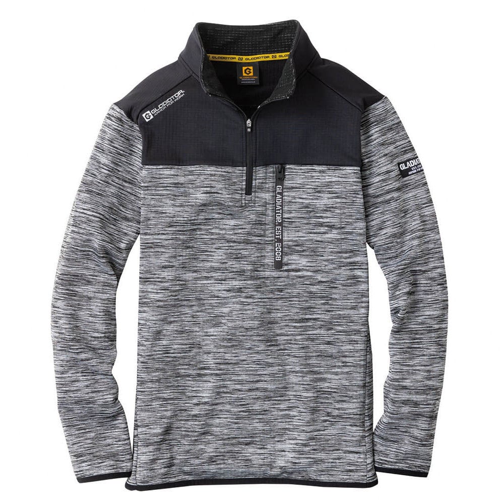 ＧＬＡＤＩＡＴＯＲ　光発熱　ハーフＺＩＰ長袖プルオーバー　グレー　Ｌ　Ｇ－９１７８
