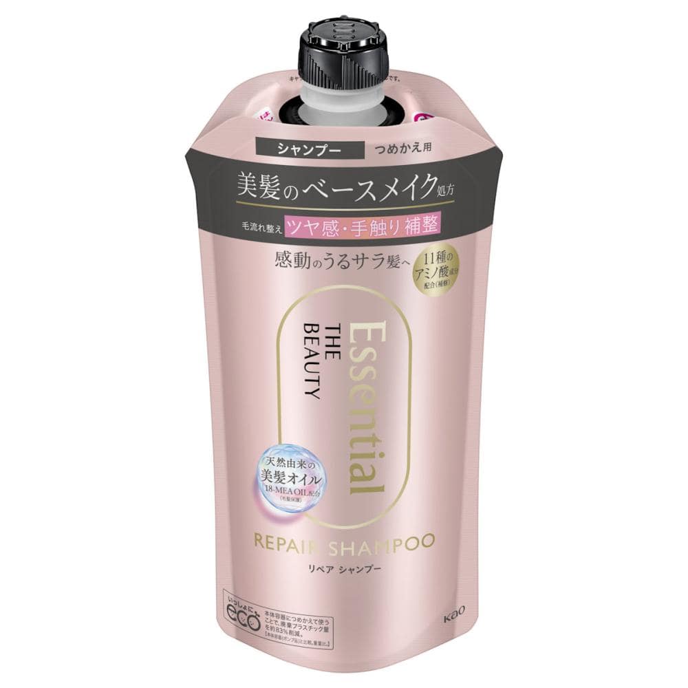 花王　エッセンシャル　ザビューティ　髪のキメ美容リペアシャンプー　詰め替え用　３４０ｍＬ