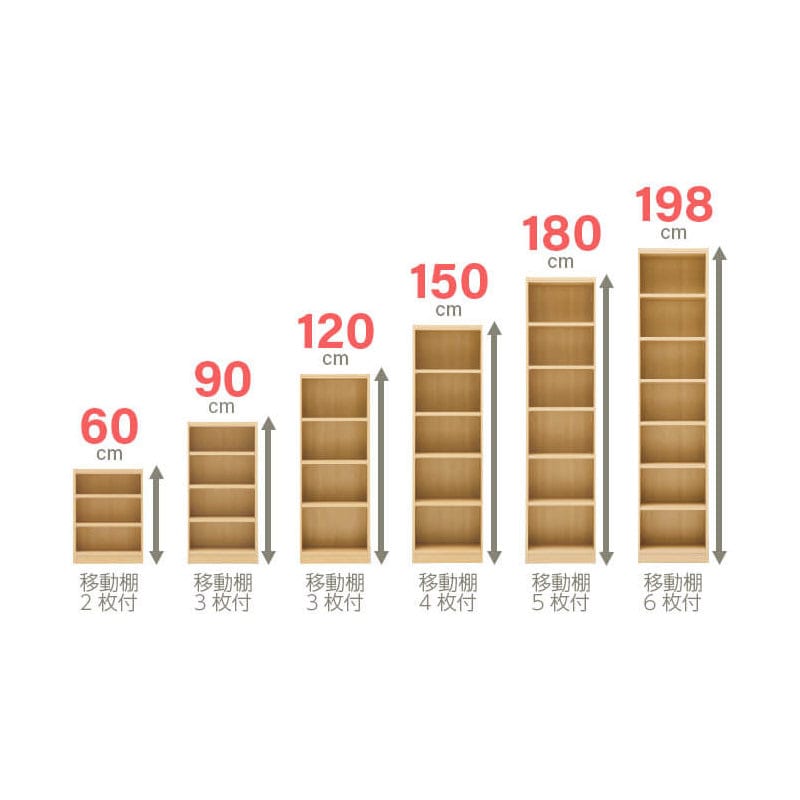 オーダータナリオ　高さ：１８０　幅：４５～６０　奥行：４４