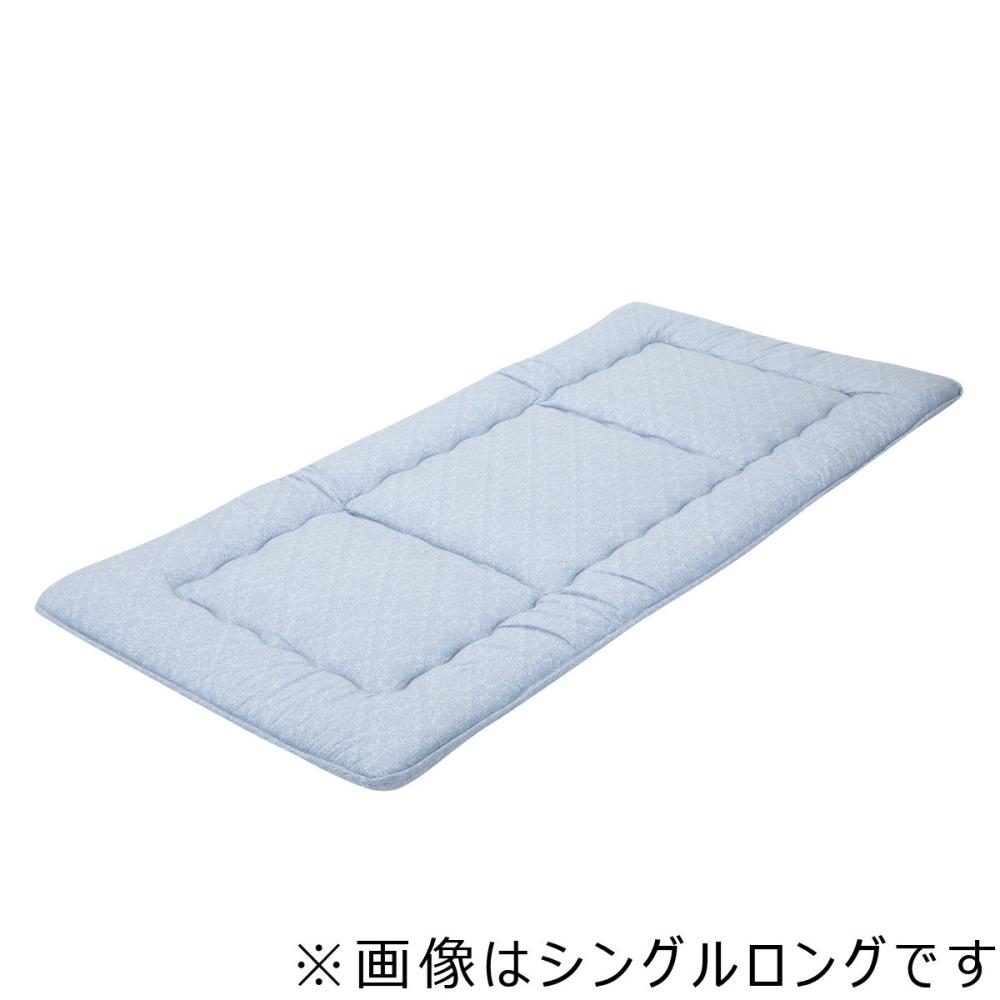 アテーナライフ　１年中使える温度調節敷布団　ブルー　ダブルロング　１４０×２１０ｃｍ
