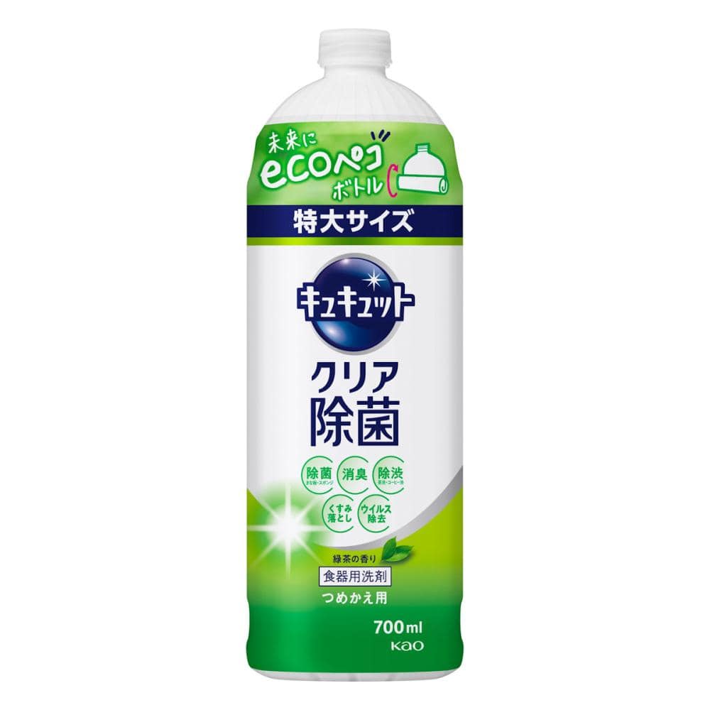 花王　キュキュット　クリア除菌　緑茶　詰め替え用　７００ｍＬ