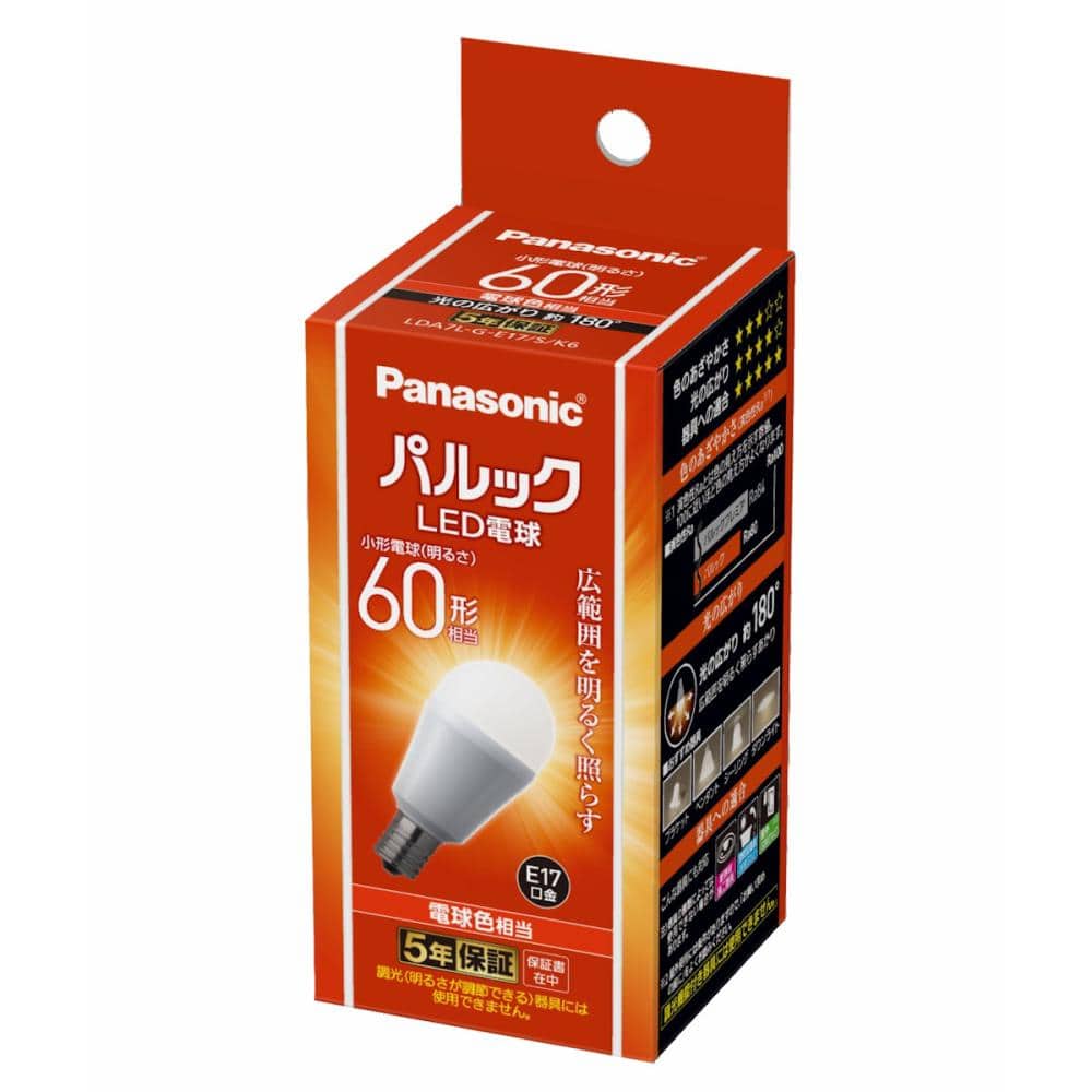 パナソニック　パルックＬＥＤ　６０Ｗ形　電球色　ＬＤＡ７ＬＧＥ１７ＳＫ６