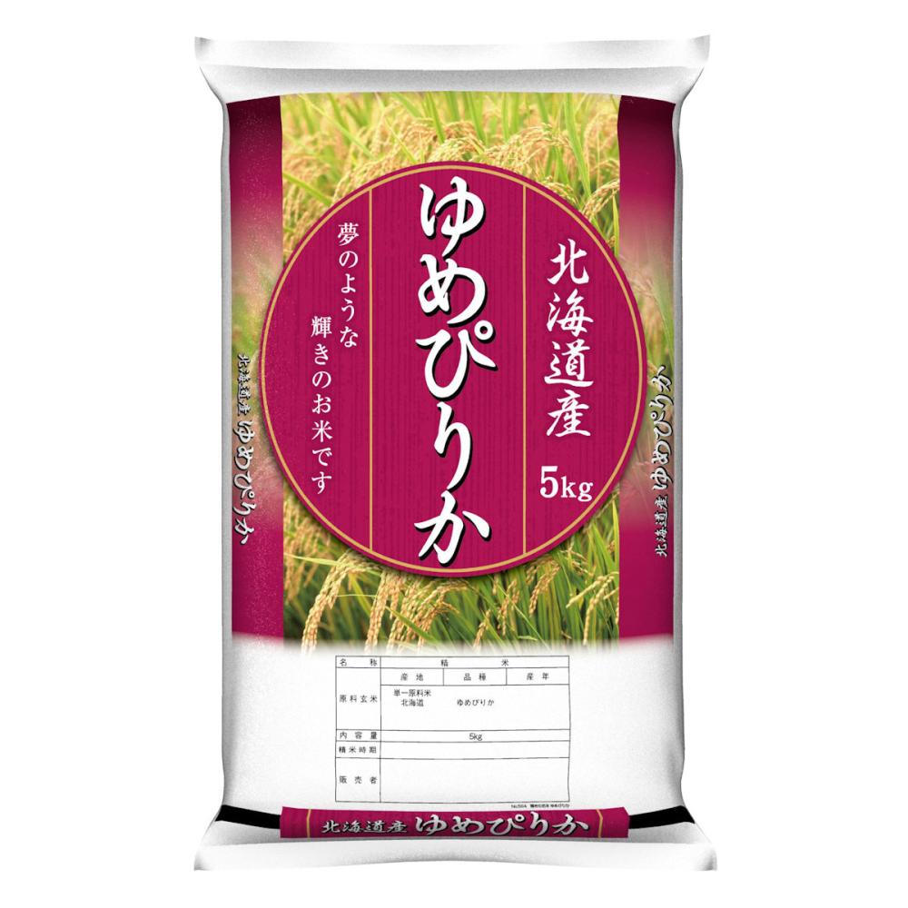 産地銘柄米袋　輝きのお米　北海道産ゆめぴりか　５ｋｇ