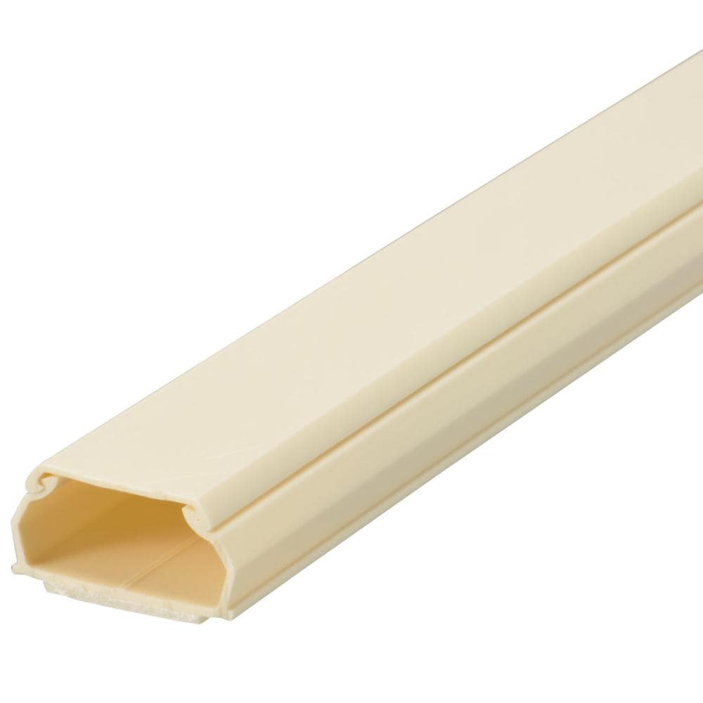 オーム電機　テープ付ＡＢＳモール　３号　ミルキー　１．８ｍ