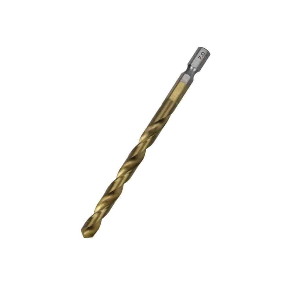 藤原産業　ＳＫ１１　六角軸Ｔｉｎ鉄ドリル　適長（ノーマル）　普通サイズ　７．０ｍｍ